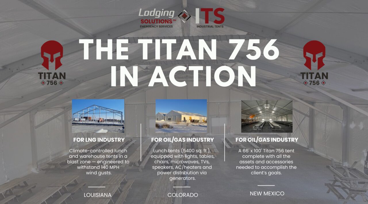 Lodging Solutions and Industrial Tents Blog Graphic Showing Turnaround/Shutdown Industrial/Manufacturing Project Highlights